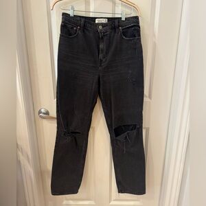 Abercrombie & Fitch Charcoal The 90s Straight Ultra High Rise Jeans